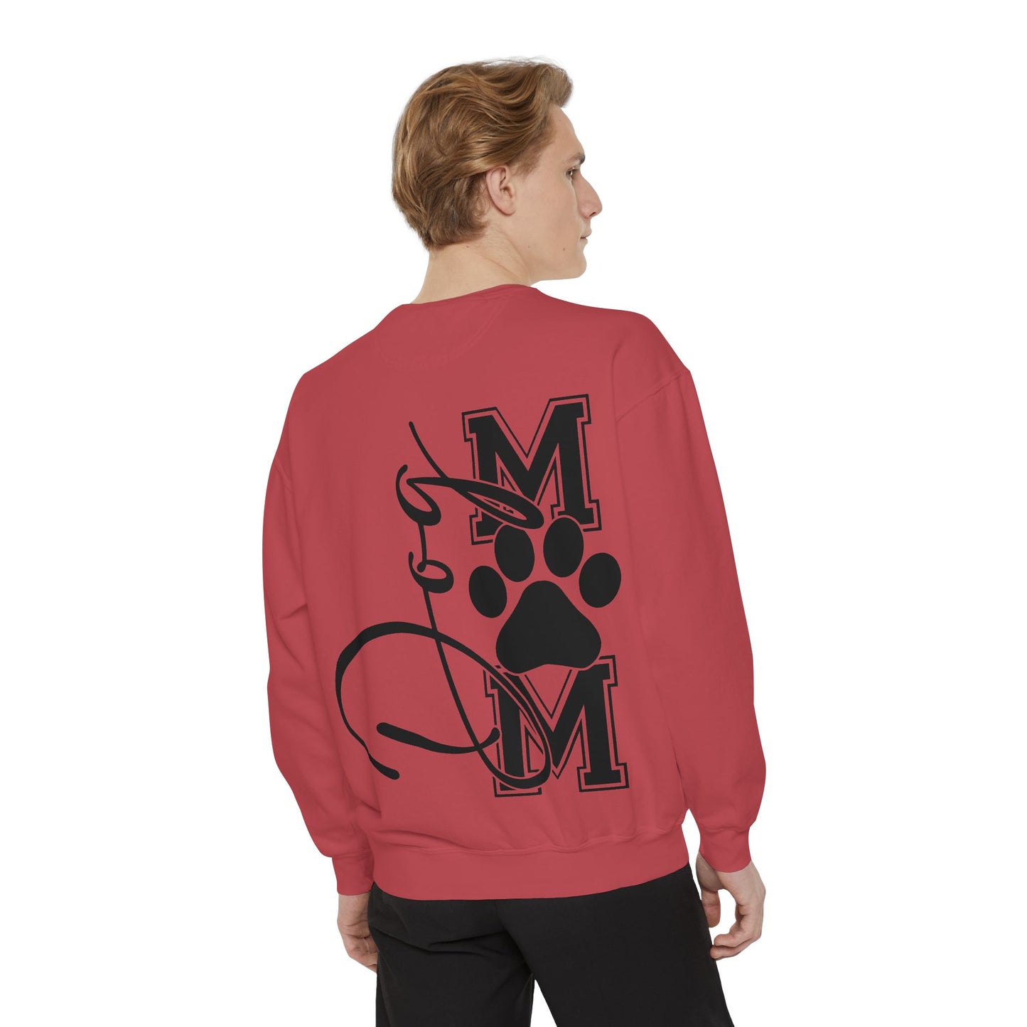 Dog Mom Sweatshirt — Graphic Paw Print Mom Crewneck