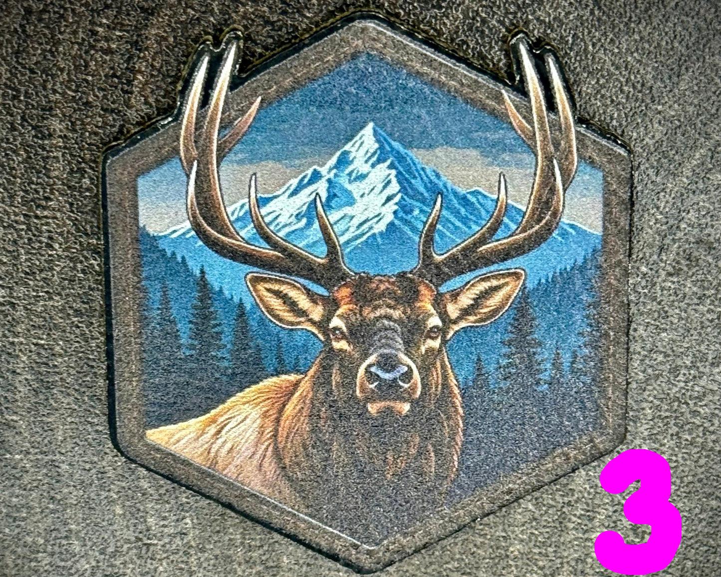 elk and mountains