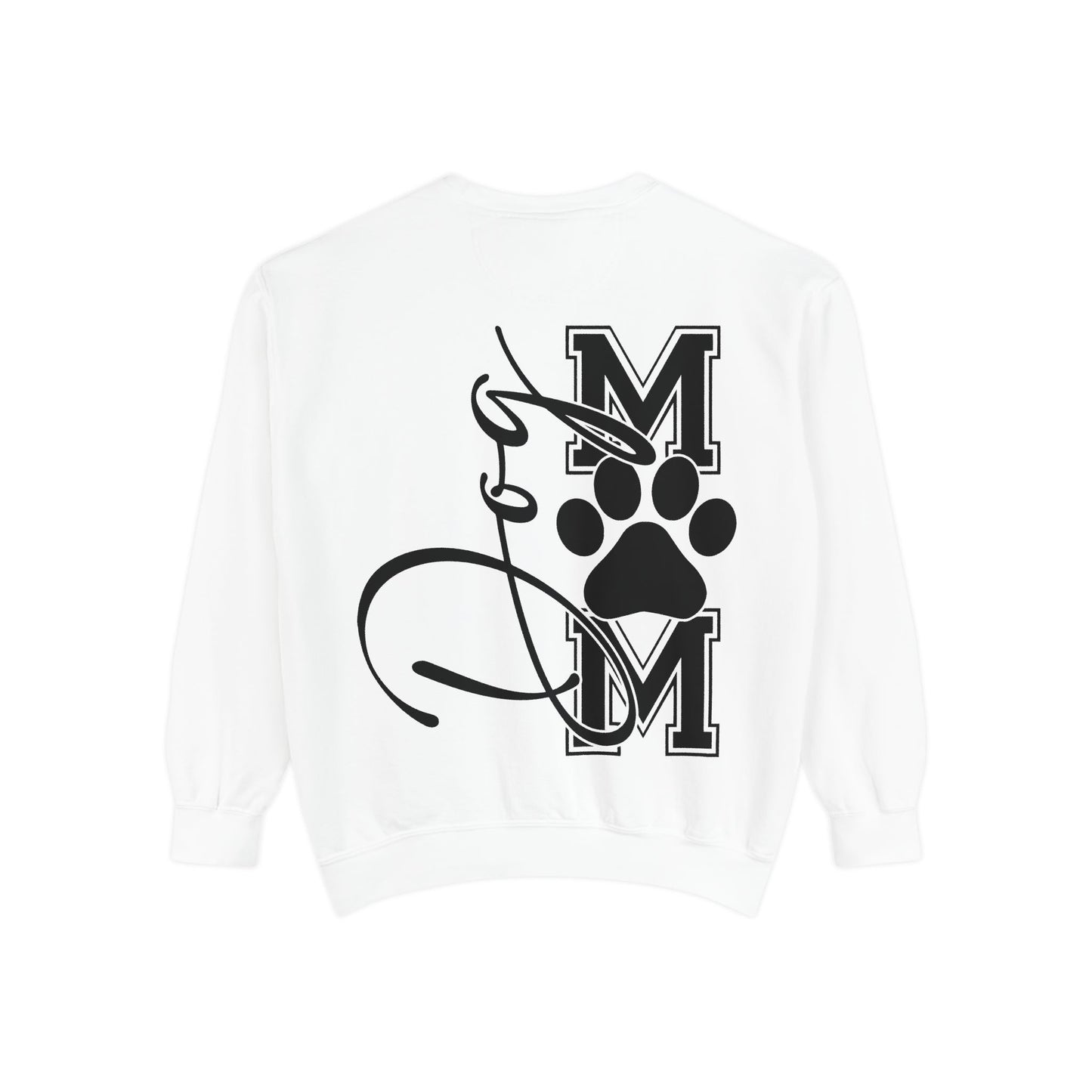 Dog Mom Sweatshirt — Graphic Paw Print Mom Crewneck