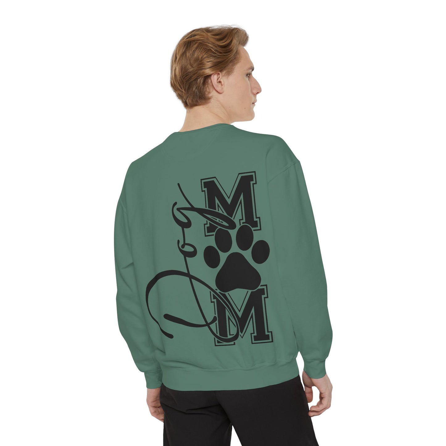 Dog Mom Sweatshirt — Graphic Paw Print Mom Crewneck