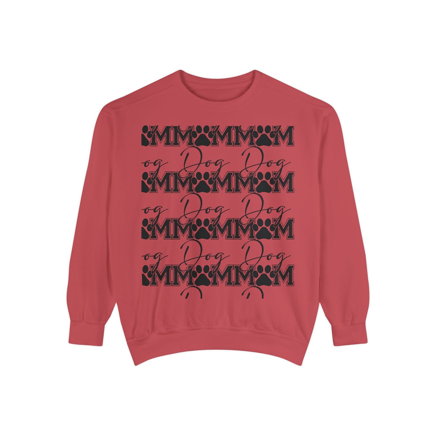 Dog Mom Sweatshirt — Graphic Paw Print Mom Crewneck