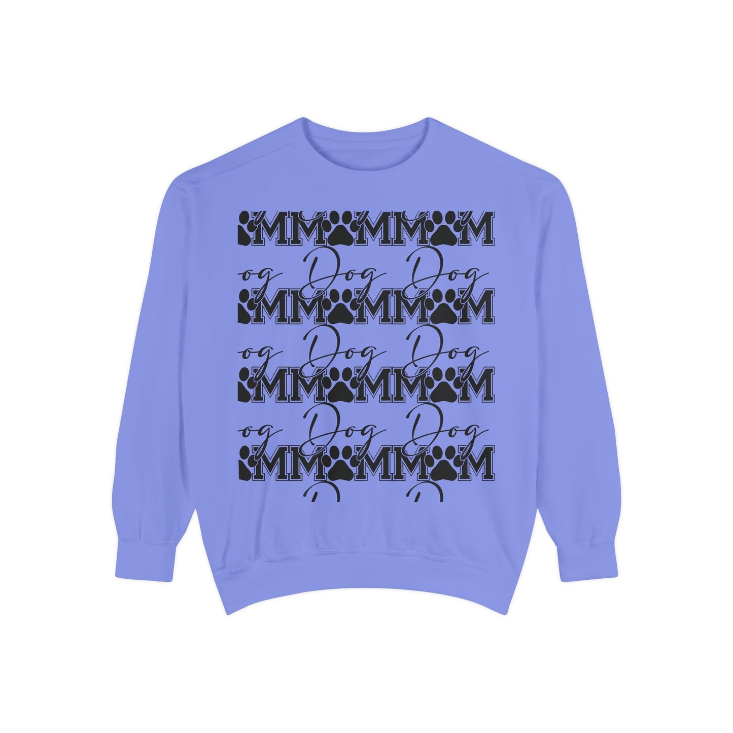 Dog Mom Sweatshirt — Graphic Paw Print Mom Crewneck