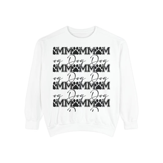 Dog Mom Sweatshirt — Graphic Paw Print Mom Crewneck