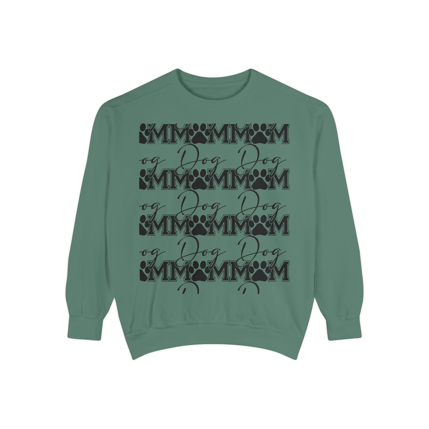 Dog Mom Sweatshirt — Graphic Paw Print Mom Crewneck