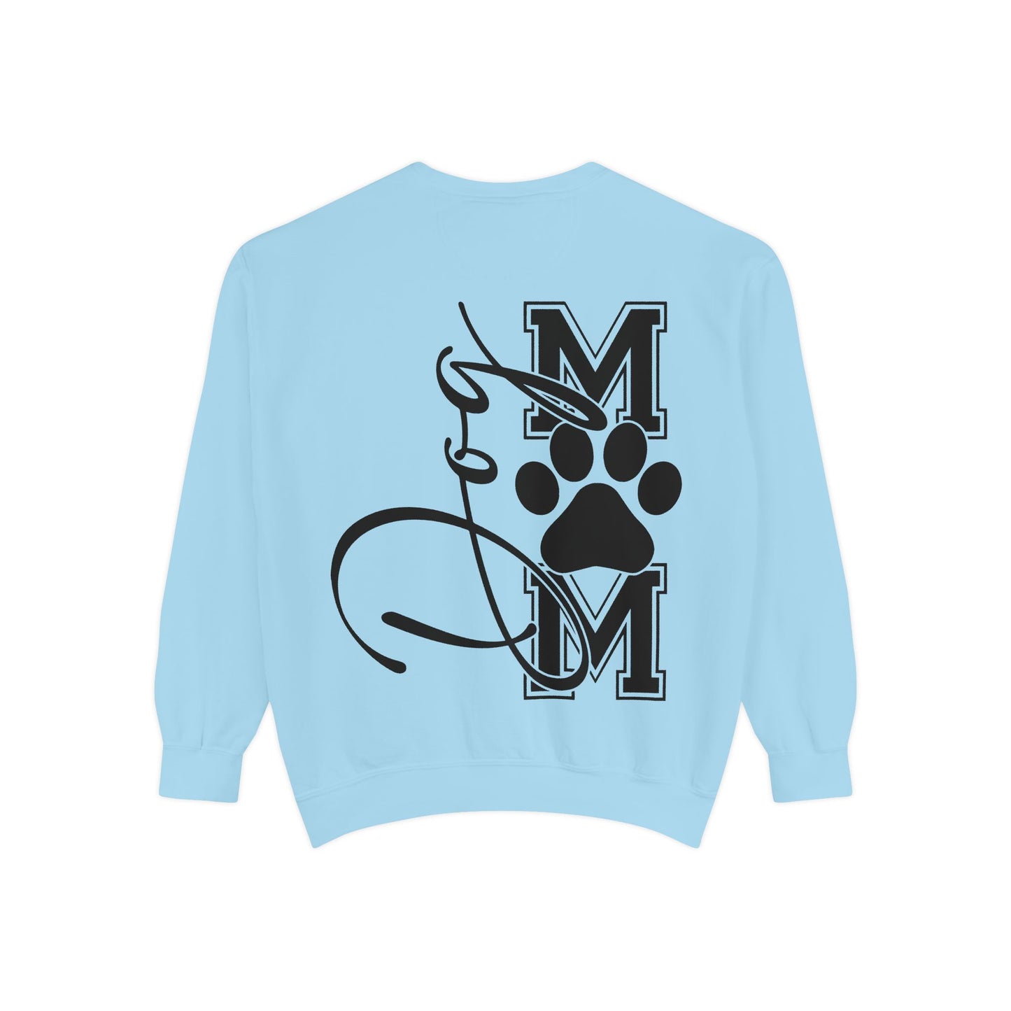 Dog Mom Sweatshirt — Graphic Paw Print Mom Crewneck