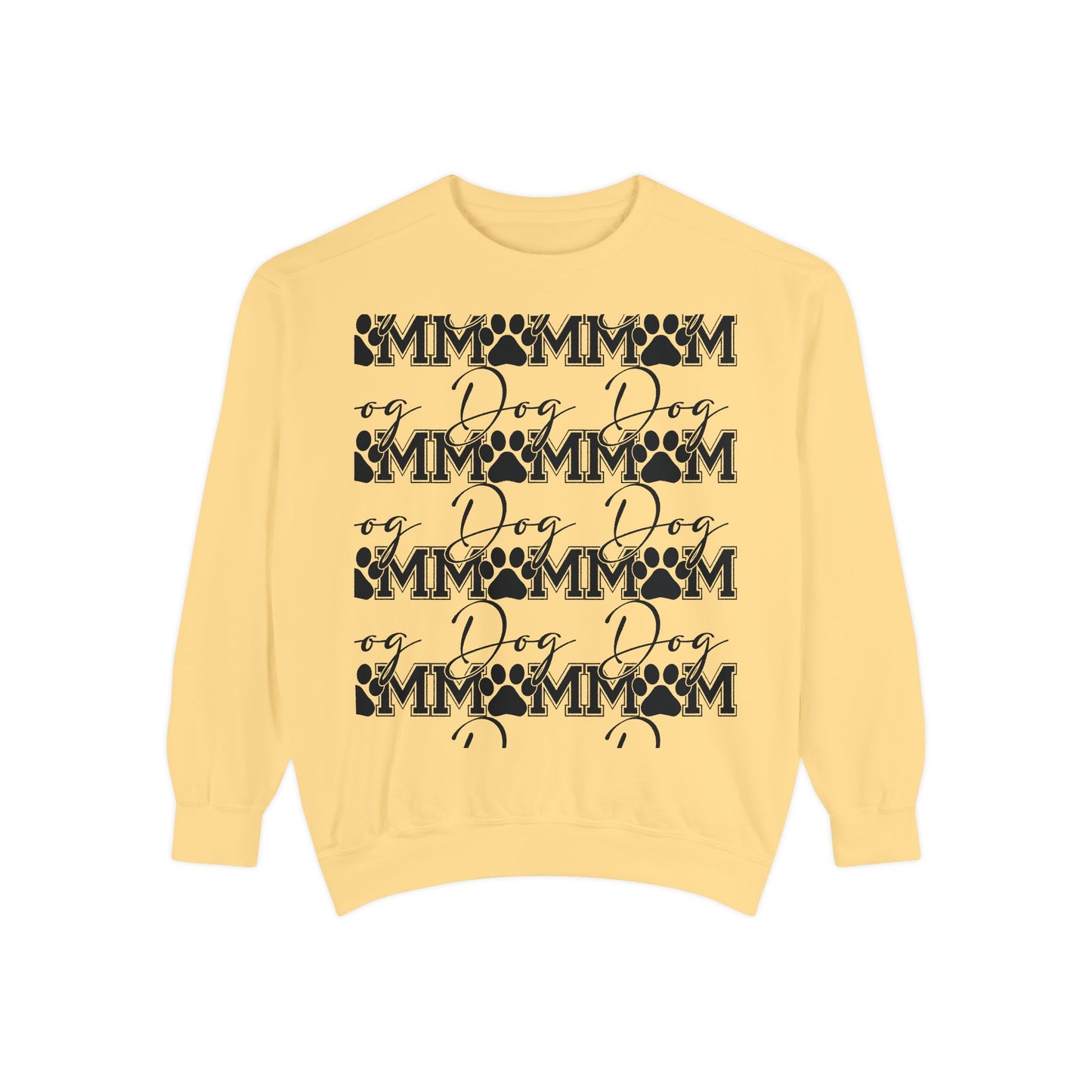 Dog Mom Sweatshirt — Graphic Paw Print Mom Crewneck
