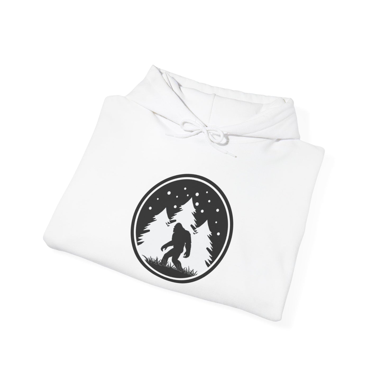 Bigfoot Forest Hoodie — Sasquatch Woodland Logo Pullover
