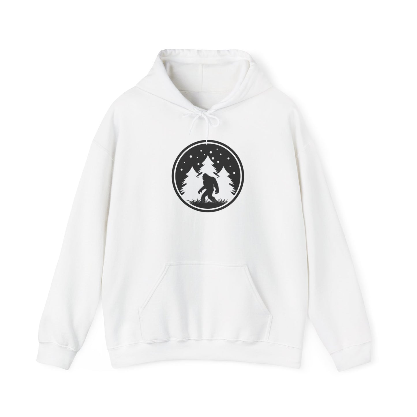 Bigfoot Forest Hoodie — Sasquatch Woodland Logo Pullover