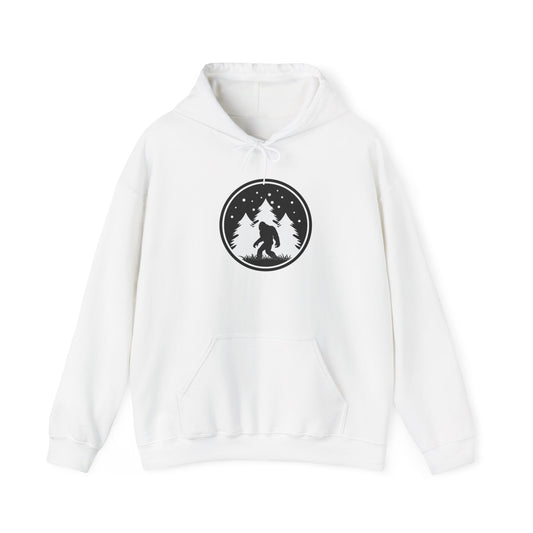 Bigfoot Forest Hoodie — Sasquatch Woodland Logo Pullover