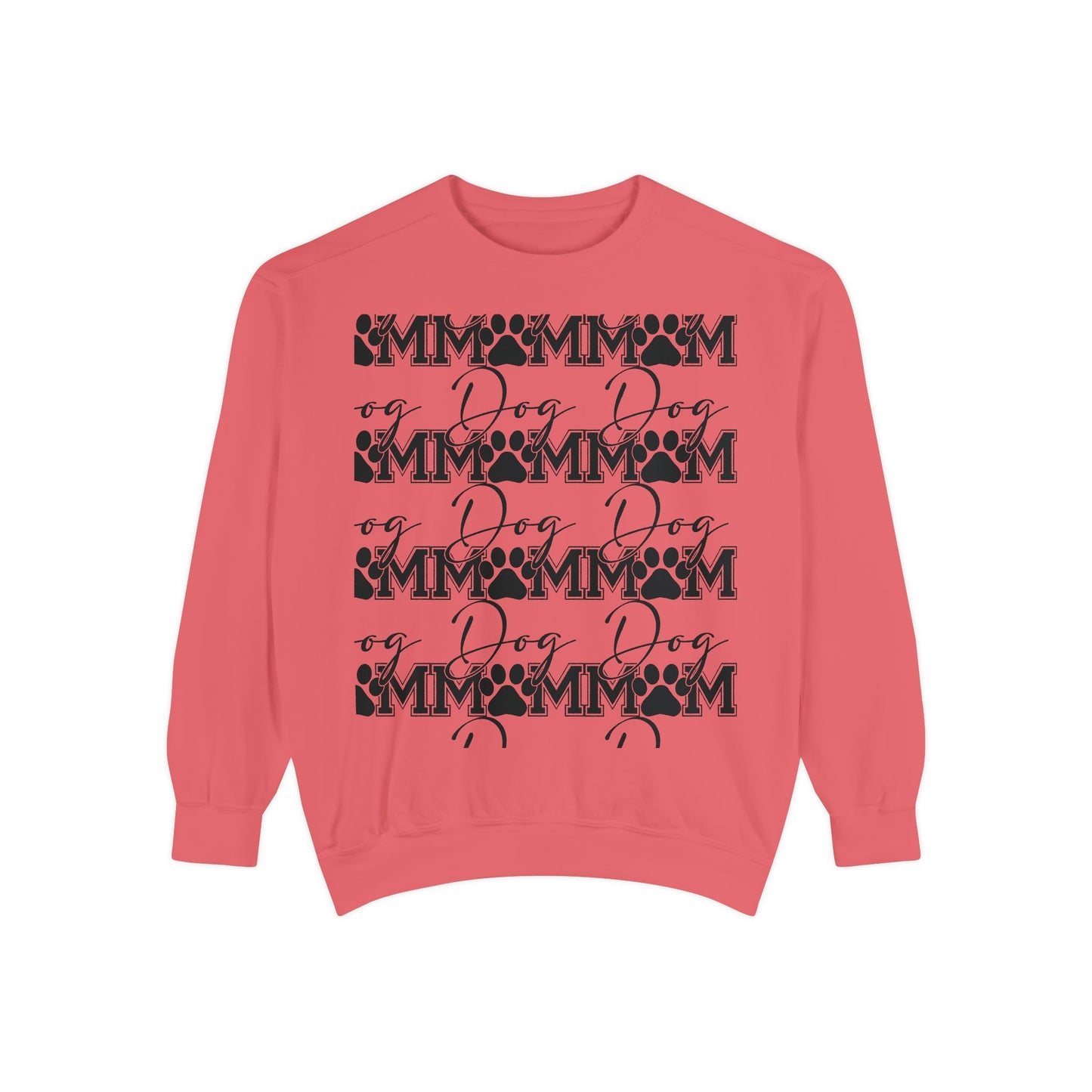 Dog Mom Sweatshirt — Graphic Paw Print Mom Crewneck