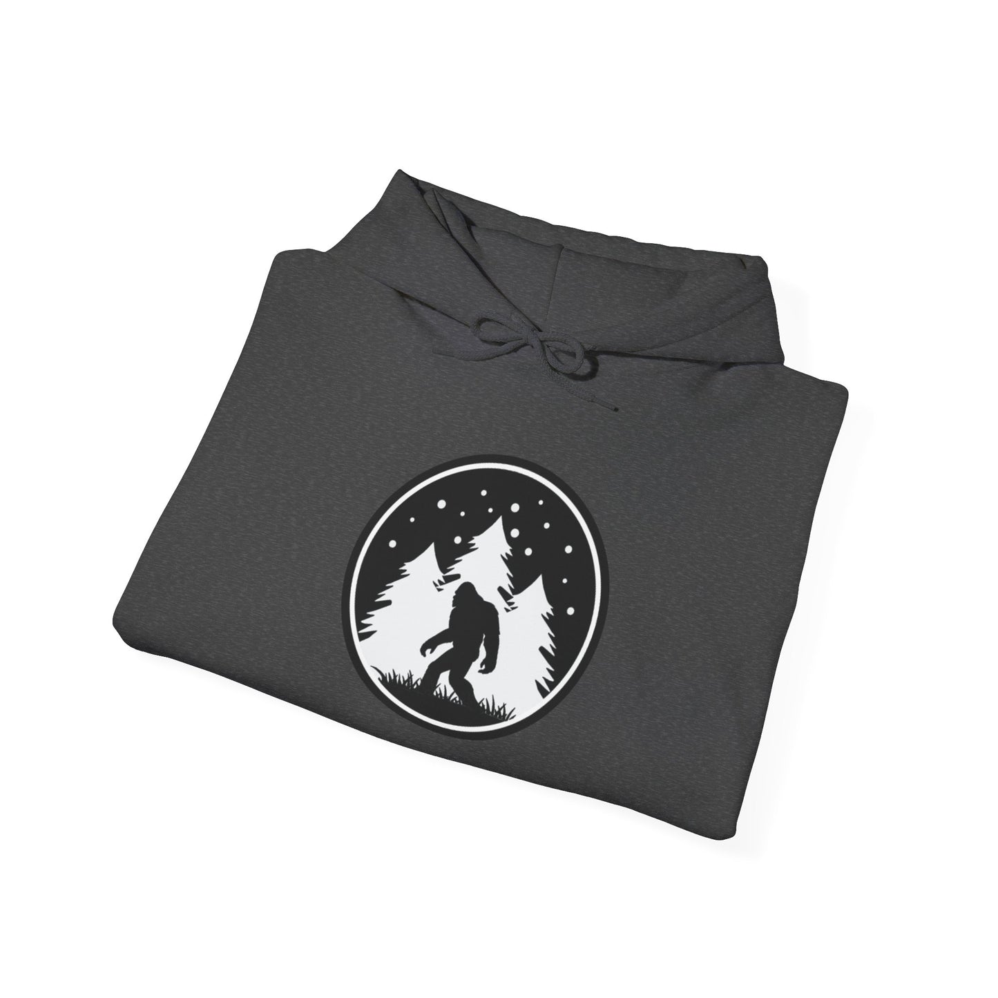 Bigfoot Forest Hoodie — Sasquatch Woodland Logo Pullover