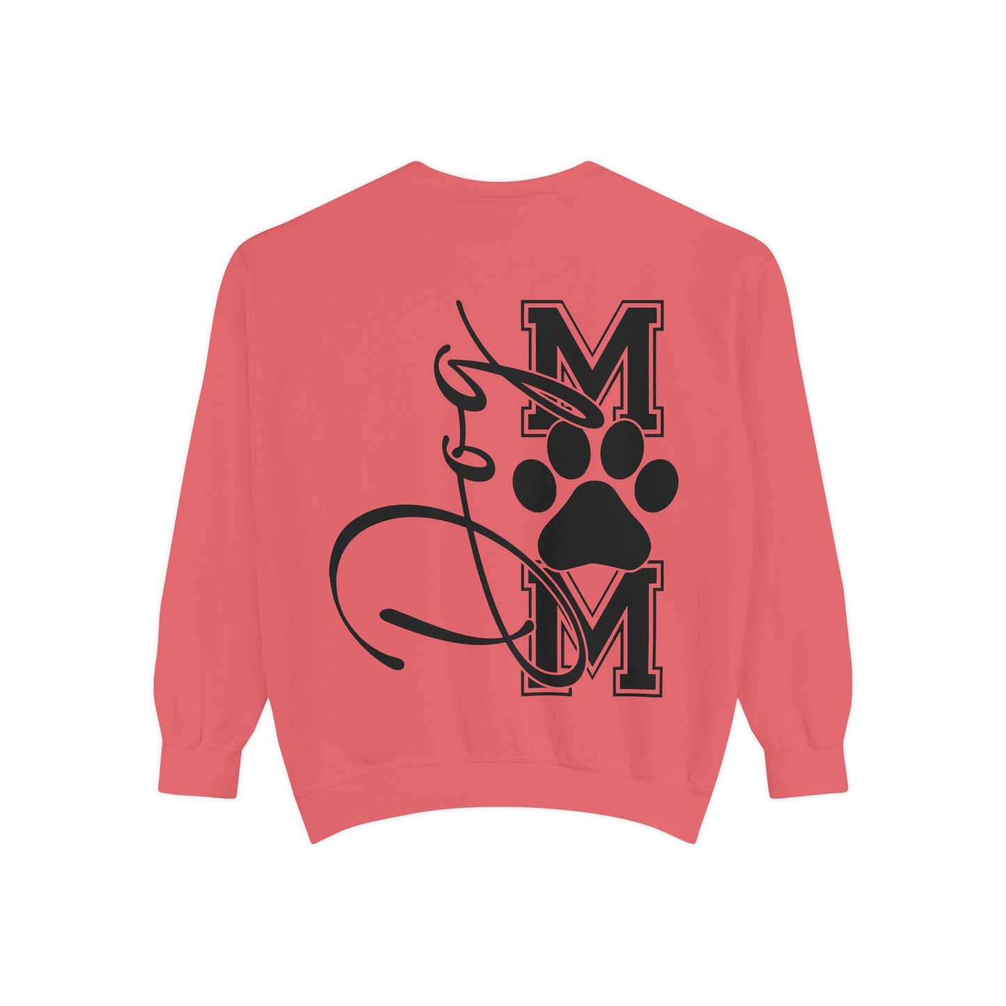 Dog Mom Sweatshirt — Graphic Paw Print Mom Crewneck