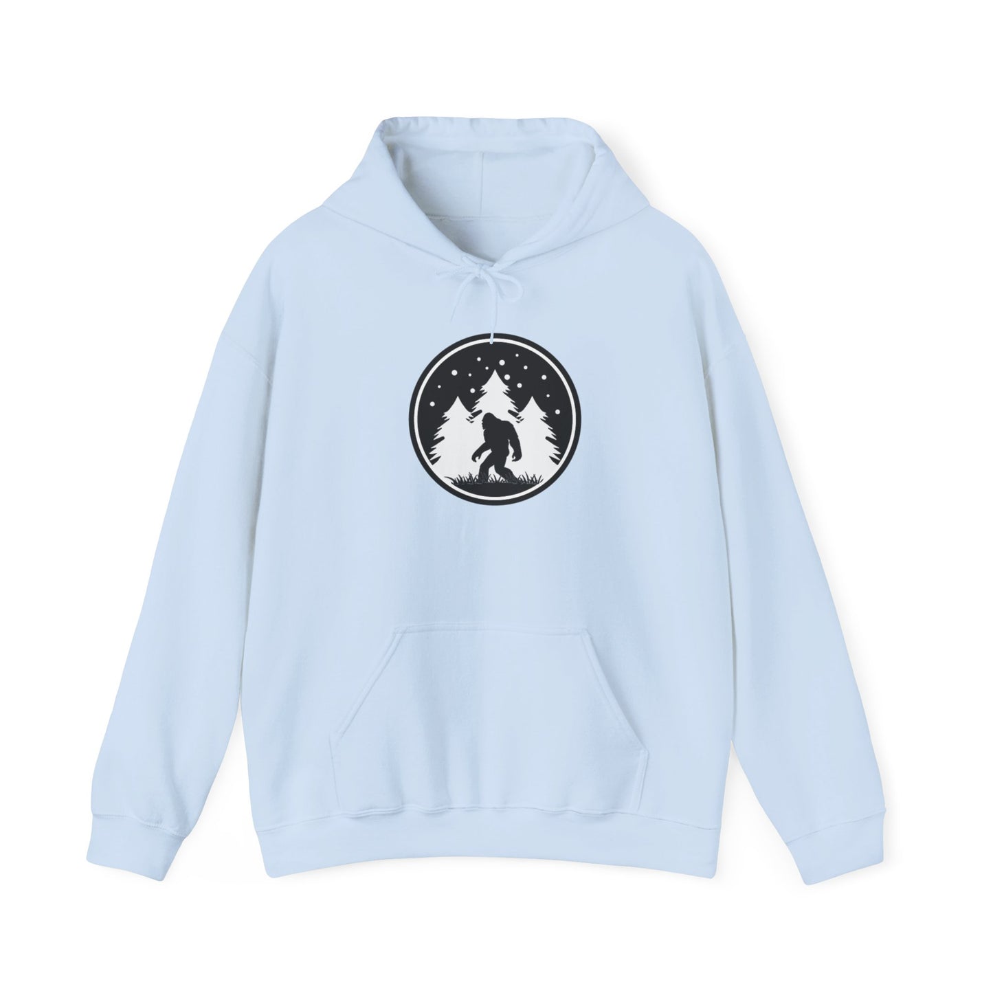 Bigfoot Forest Hoodie — Sasquatch Woodland Logo Pullover