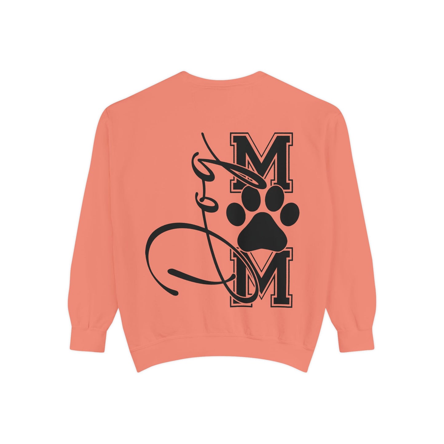 Dog Mom Sweatshirt — Graphic Paw Print Mom Crewneck