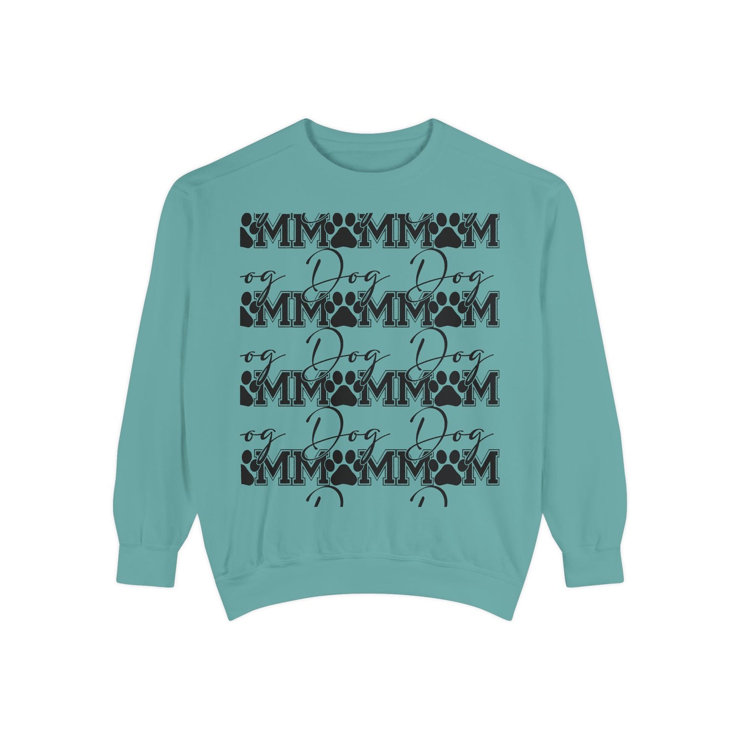 Dog Mom Sweatshirt — Graphic Paw Print Mom Crewneck