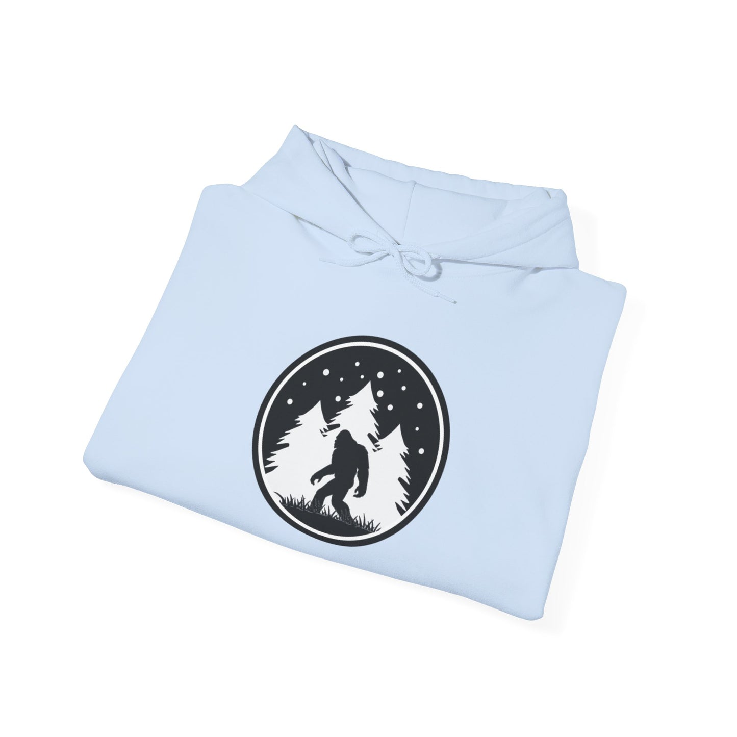 Bigfoot Forest Hoodie — Sasquatch Woodland Logo Pullover
