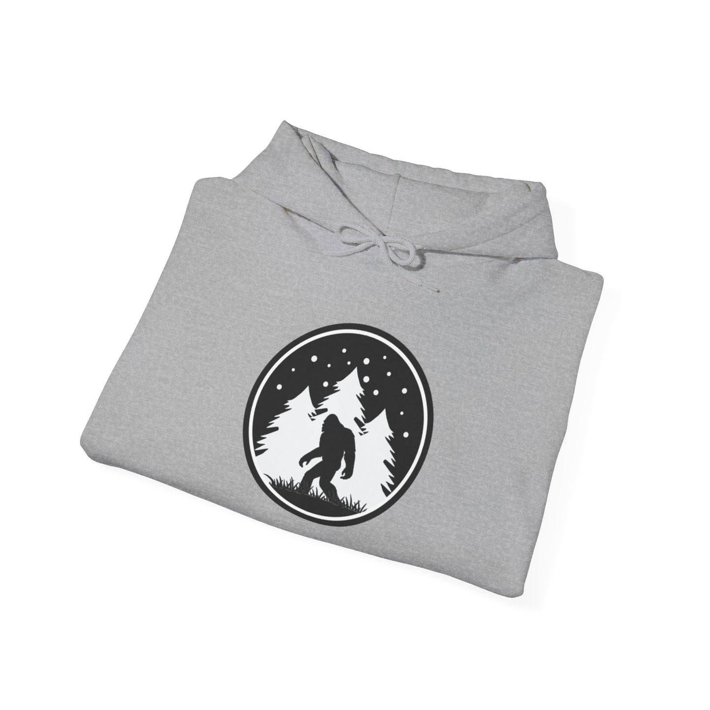 Bigfoot Forest Hoodie — Sasquatch Woodland Logo Pullover