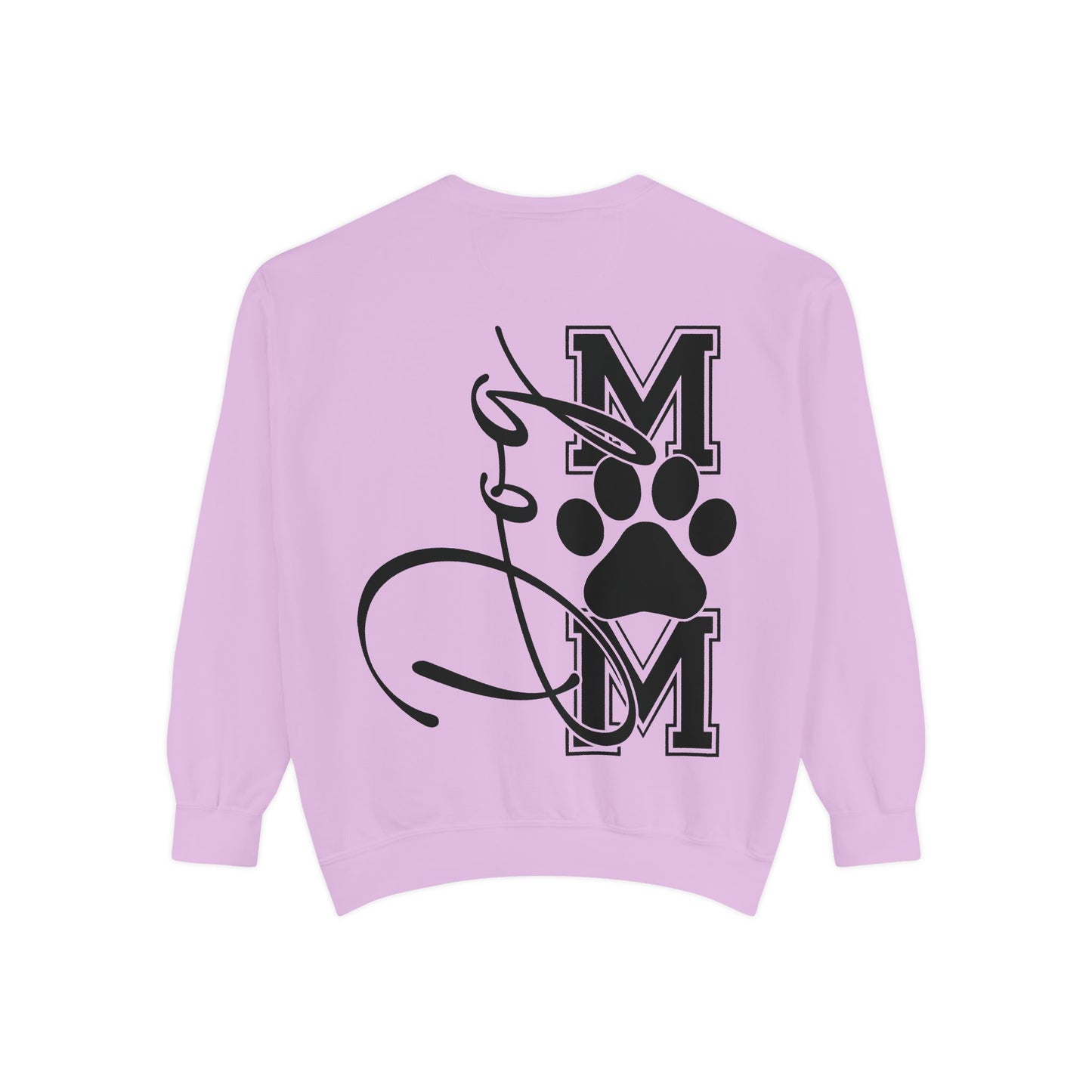 Dog Mom Sweatshirt — Graphic Paw Print Mom Crewneck