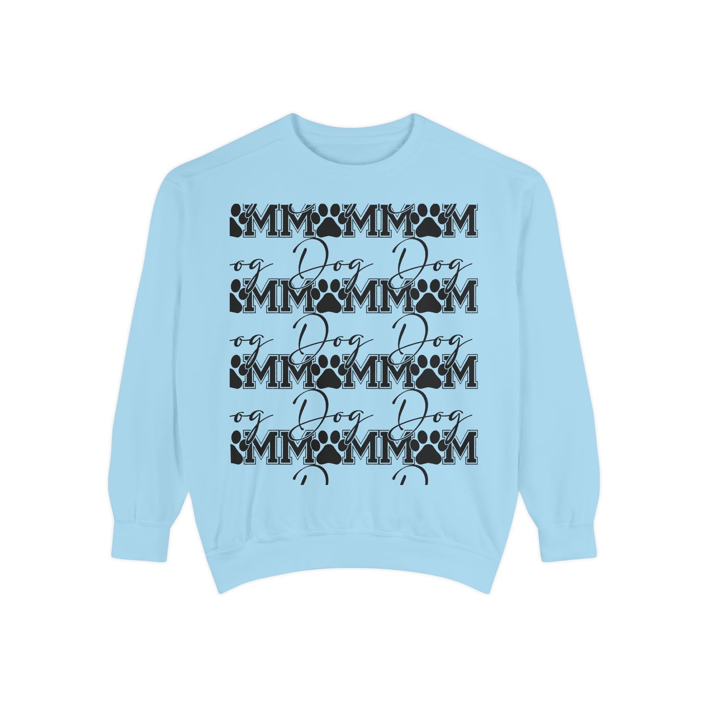 Dog Mom Sweatshirt — Graphic Paw Print Mom Crewneck