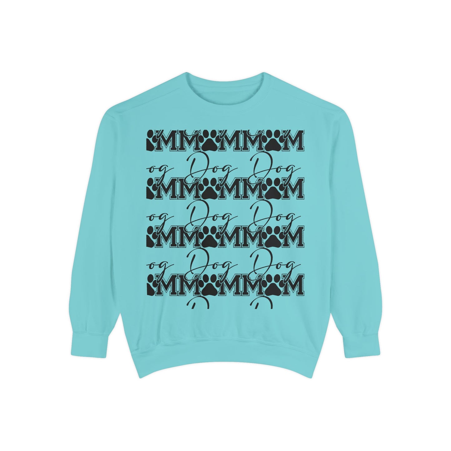 Dog Mom Sweatshirt — Graphic Paw Print Mom Crewneck