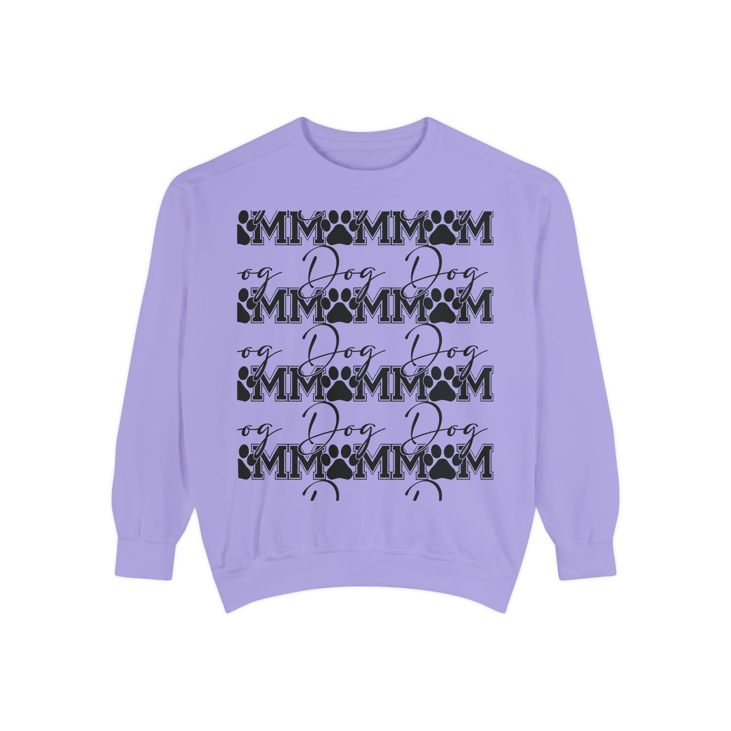 Dog Mom Sweatshirt — Graphic Paw Print Mom Crewneck