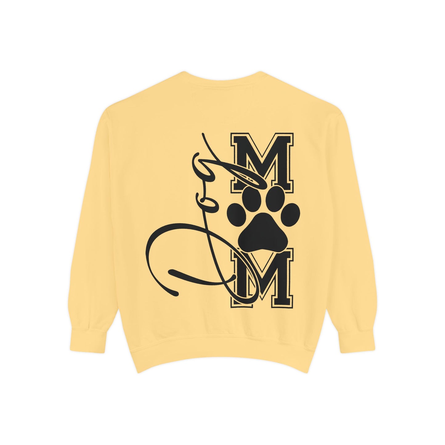 Dog Mom Sweatshirt — Graphic Paw Print Mom Crewneck