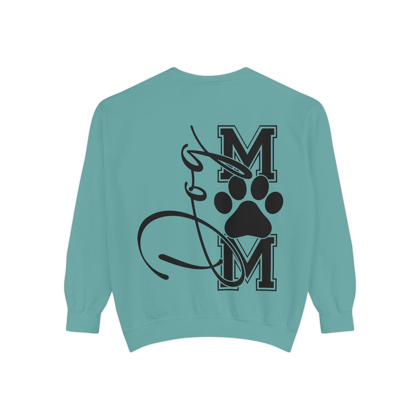Dog Mom Sweatshirt — Graphic Paw Print Mom Crewneck