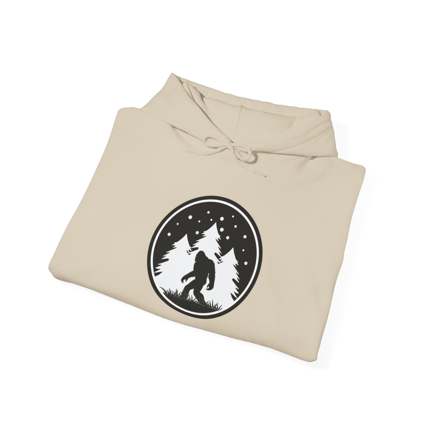 Bigfoot Forest Hoodie — Sasquatch Woodland Logo Pullover