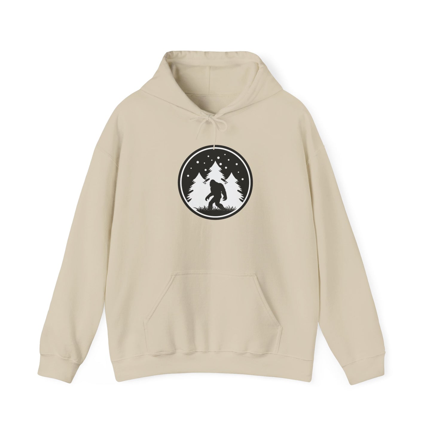 Bigfoot Forest Hoodie — Sasquatch Woodland Logo Pullover
