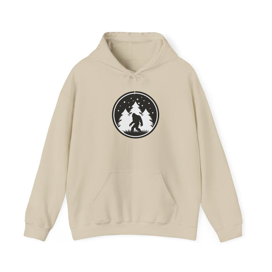 Bigfoot Forest Hoodie — Sasquatch Woodland Logo Pullover