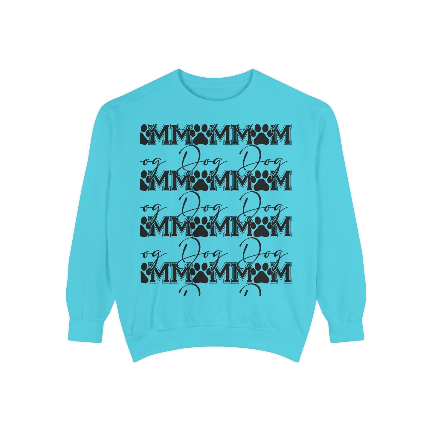 Dog Mom Sweatshirt — Graphic Paw Print Mom Crewneck