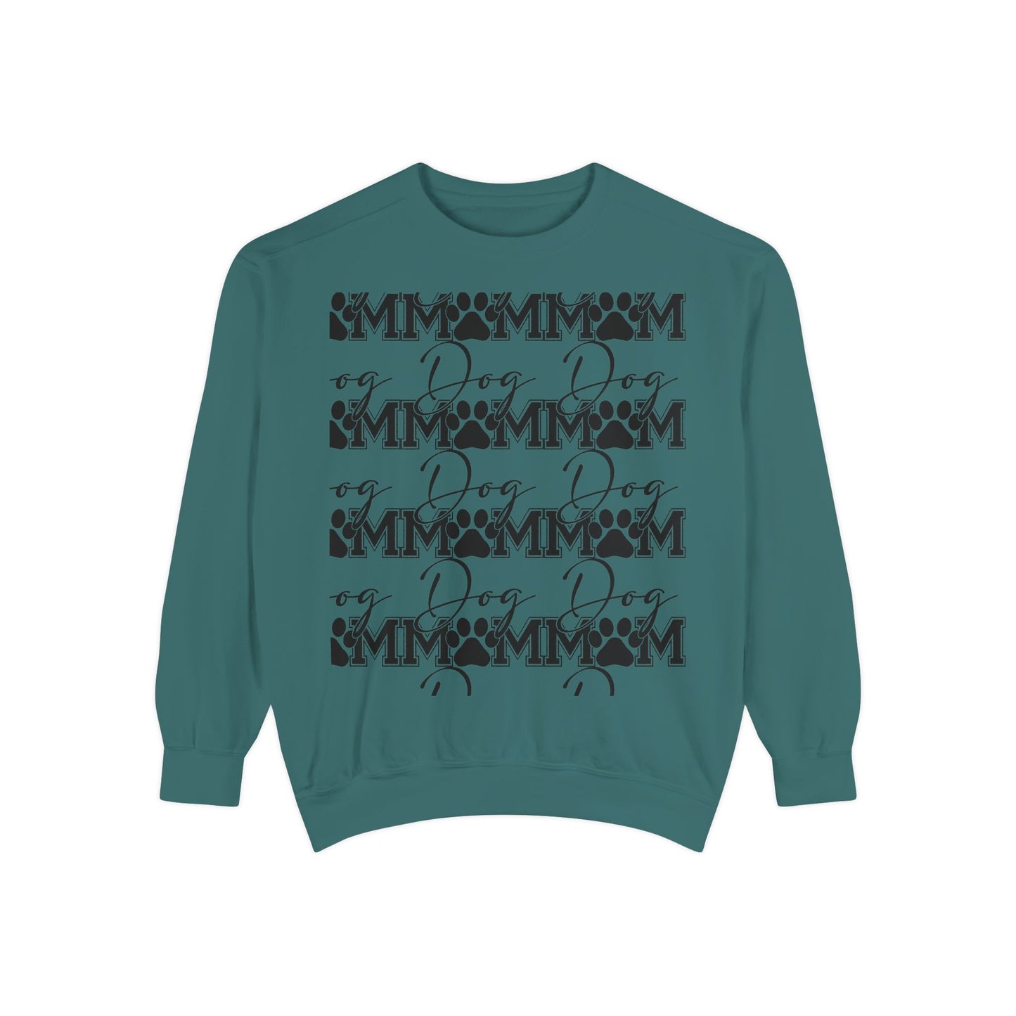 Dog Mom Sweatshirt — Graphic Paw Print Mom Crewneck