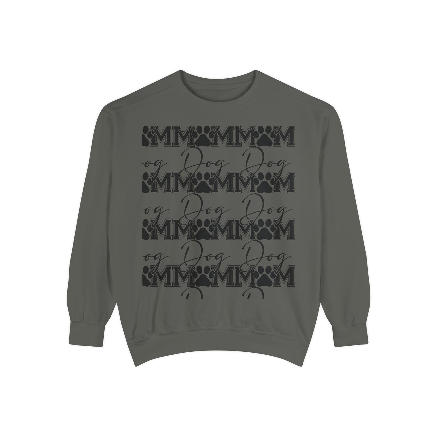 Dog Mom Sweatshirt — Graphic Paw Print Mom Crewneck