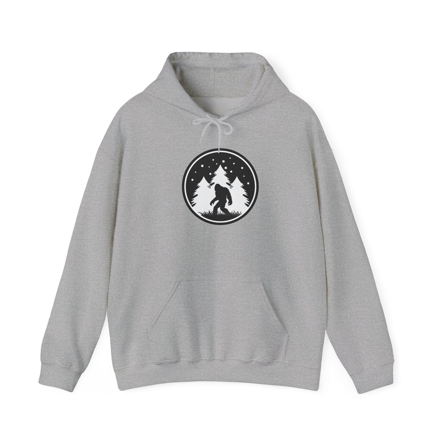 Bigfoot Forest Hoodie — Sasquatch Woodland Logo Pullover