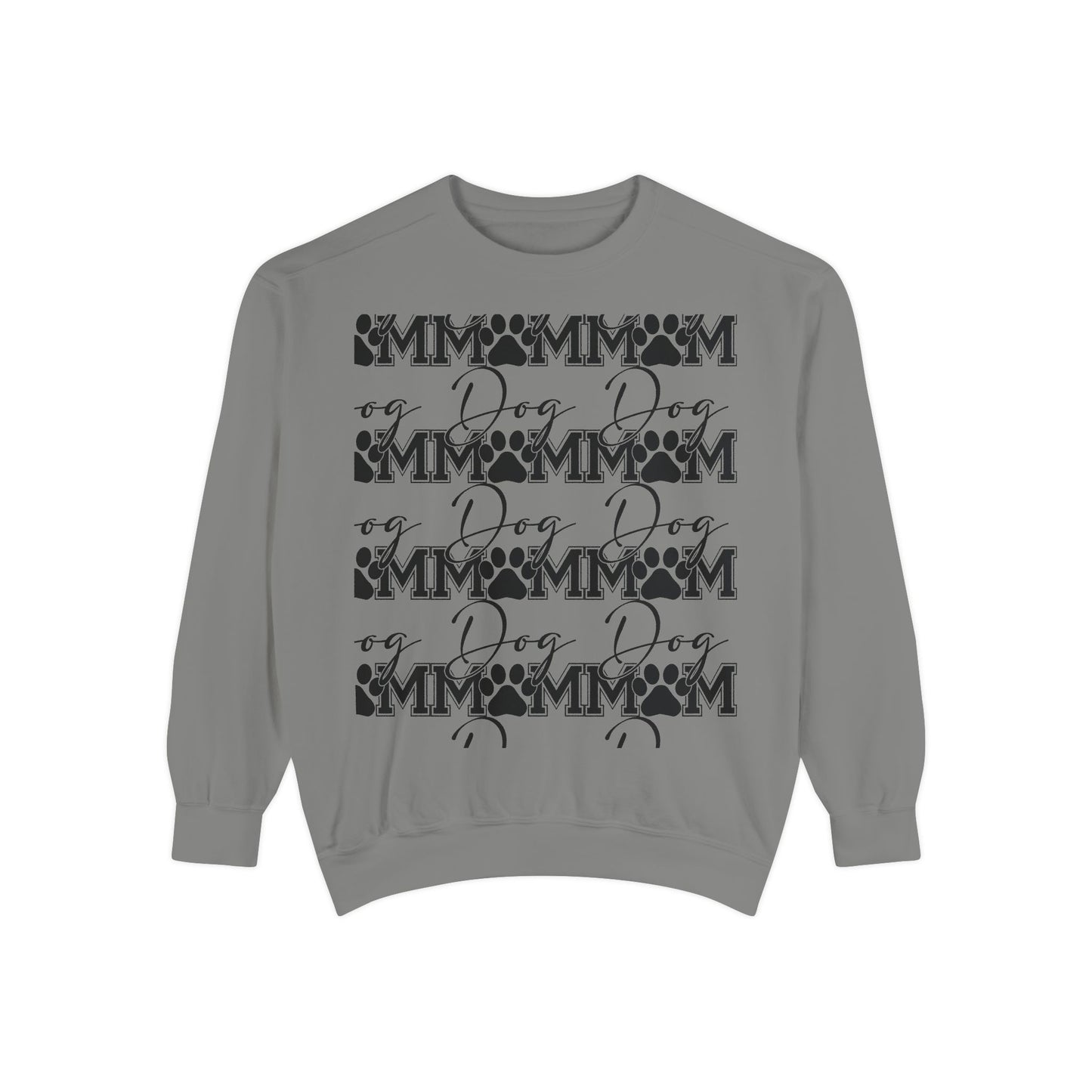 Dog Mom Sweatshirt — Graphic Paw Print Mom Crewneck