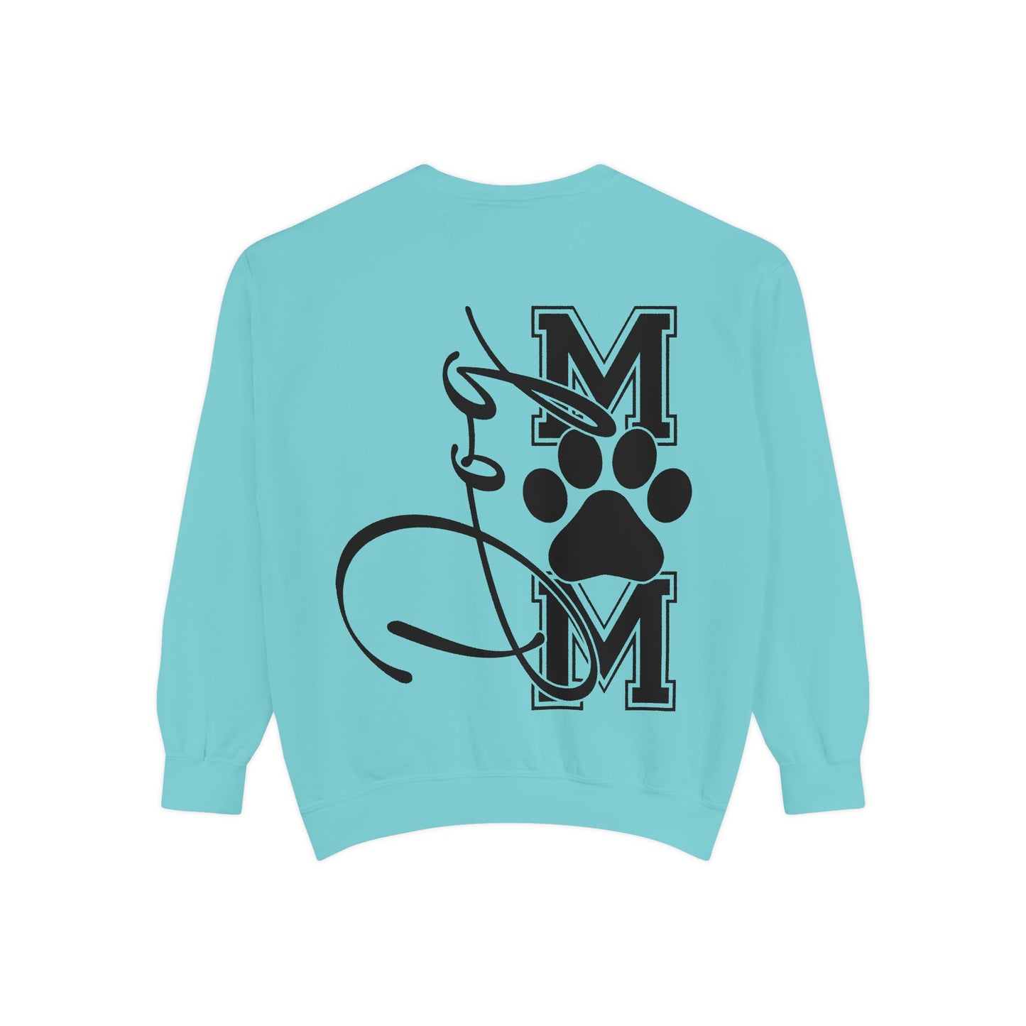 Dog Mom Sweatshirt — Graphic Paw Print Mom Crewneck
