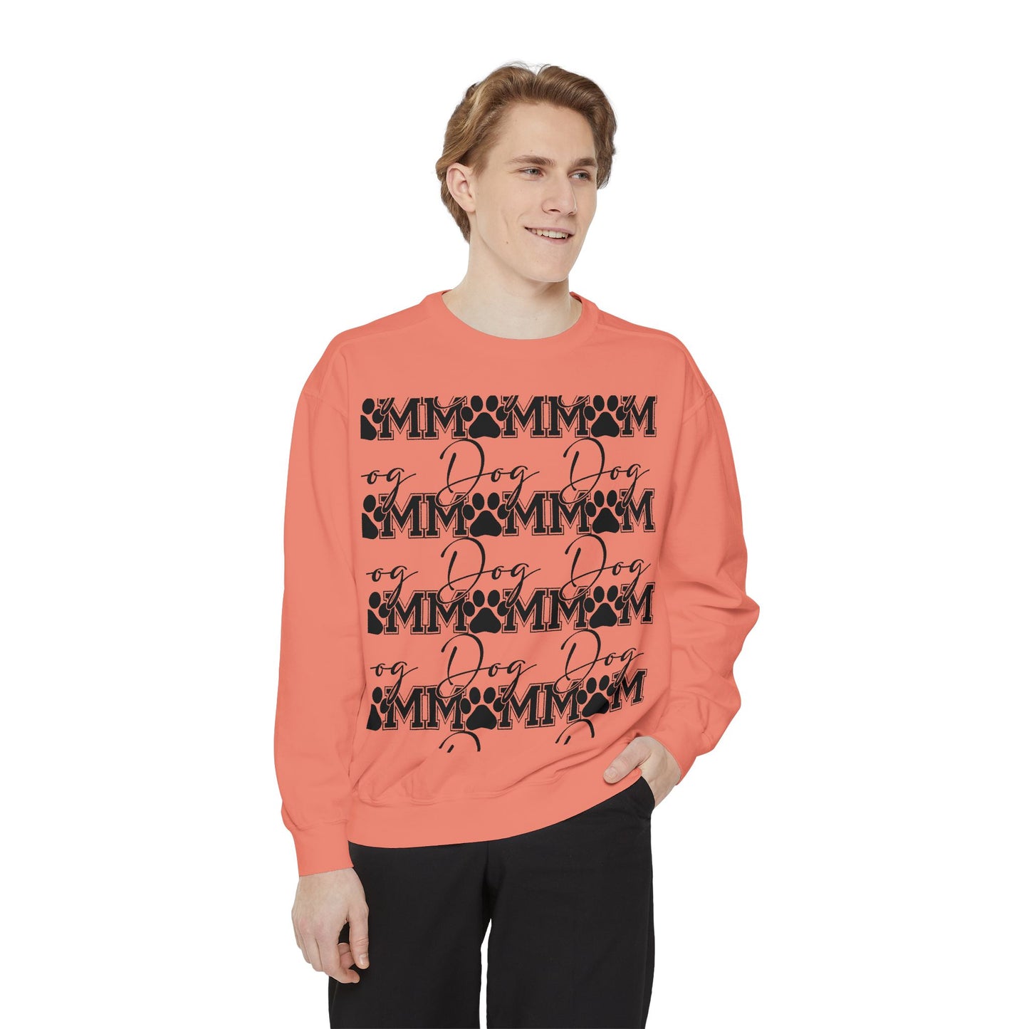 Dog Mom Sweatshirt — Graphic Paw Print Mom Crewneck