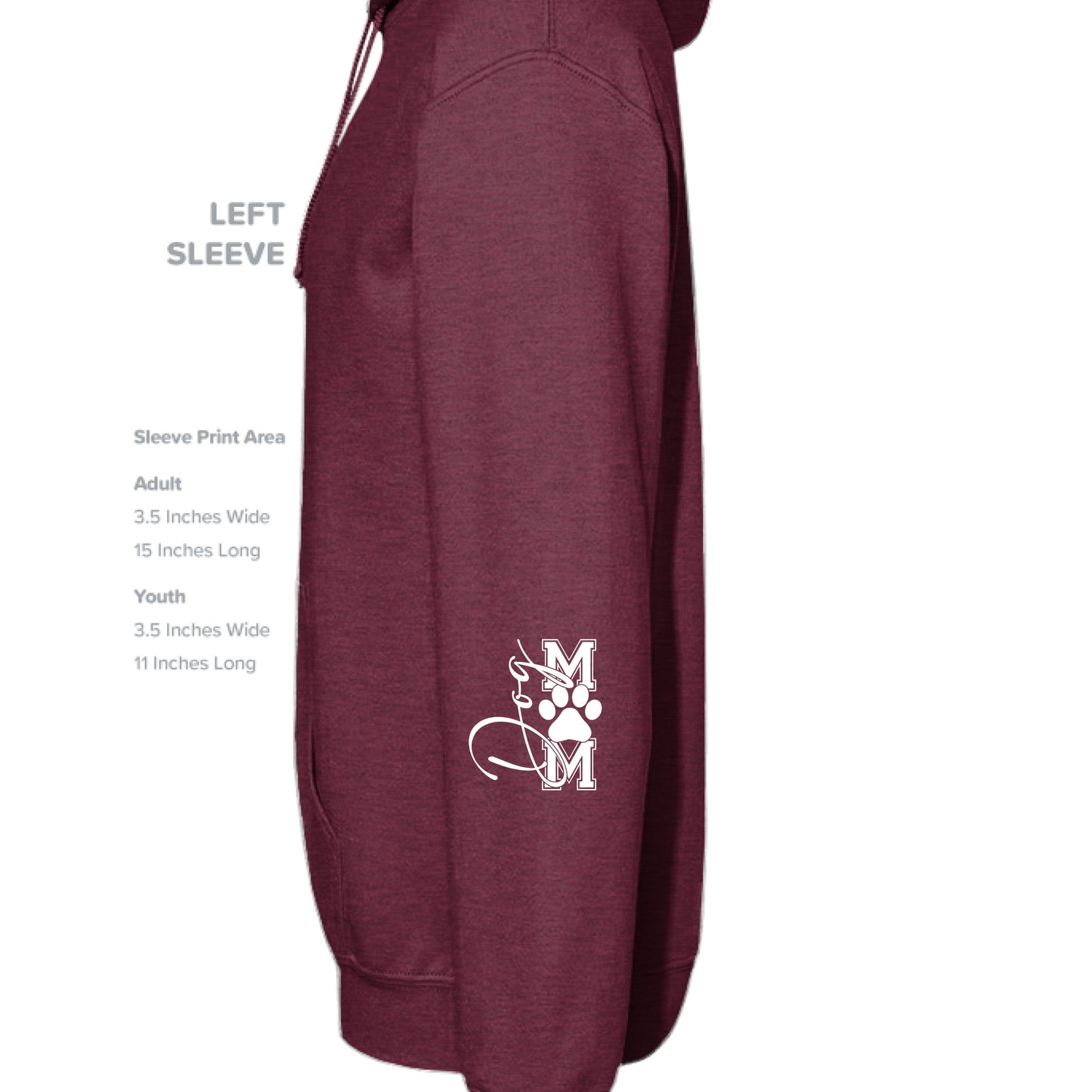 Heather Sport Dark Maroon - SLEEVE_LEFT